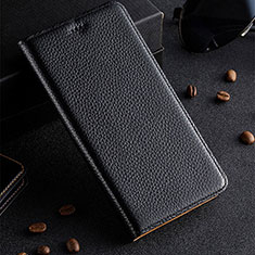 Xiaomi Redmi Note 9S用手帳型 レザーケース スタンド カバー H02P Xiaomi ブラック