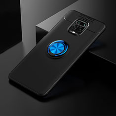 Xiaomi Redmi Note 9S用極薄ソフトケース シリコンケース 耐衝撃 全面保護 アンド指輪 マグネット式 バンパー SD1 Xiaomi ネイビー・ブラック