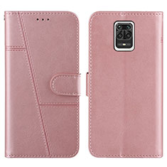 Xiaomi Redmi Note 9S用手帳型 レザーケース スタンド 鏡面 カバー L03 Xiaomi ローズゴールド