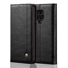 Xiaomi Redmi Note 9S用手帳型 レザーケース スタンド カバー L06 Xiaomi ブラック