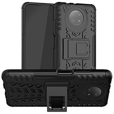 Xiaomi Redmi Note 9T 5G用ハイブリットバンパーケース スタンド プラスチック 兼シリコーン カバー JX1 Xiaomi ブラック