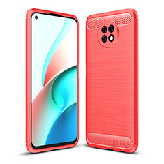 Xiaomi Redmi Note 9T 5G用シリコンケース ソフトタッチラバー ライン カバー Xiaomi レッド