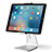 Apple iPad 10.2 (2019)用スタンドタイプのタブレット ホルダー ユニバーサル T24 アップル シルバー