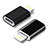 Apple iPad 4用Android Micro USB to Lightning USB アクティブ変換ケーブルアダプタ H01 アップル ブラック