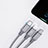 Apple iPad Pro 11 (2022)用Lightning USBケーブル 充電ケーブル Android Micro USB Type-C 3.5A H01 アップル ダークグレー
