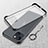 Apple iPhone 13用ハードカバー クリスタル クリア透明 H02 アップル ブラック
