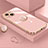 Apple iPhone 13用極薄ソフトケース シリコンケース 耐衝撃 全面保護 アンド指輪 マグネット式 バンパー A08 アップル ローズゴールド