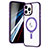 Apple iPhone 13 Pro用極薄ソフトケース シリコンケース 耐衝撃 全面保護 クリア透明 カバー Mag-Safe 磁気 Magnetic SD1 アップル パープル