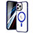 Apple iPhone 13 Pro用極薄ソフトケース シリコンケース 耐衝撃 全面保護 クリア透明 カバー Mag-Safe 磁気 Magnetic SD1 アップル ネイビー