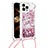 Apple iPhone 13 Pro用シリコンケース ソフトタッチラバー ブリンブリン カバー 携帯ストラップ S03 アップル ラベンダー
