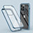 Apple iPhone 13 Pro Max用前面と背面 360度 フルカバー 極薄ソフトケース シリコンケース 耐衝撃 全面保護 バンパー 透明 LK1 アップル ブルー
