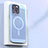 Apple iPhone 13 Pro Max用ハードケース プラスチック メッシュ デザイン カバー Mag-Safe 磁気 Magnetic アップル ブルー
