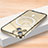 Apple iPhone 14用ケース 高級感 手触り良い メタル兼プラスチック バンパー Mag-Safe 磁気 Magnetic LK2 アップル ゴールド