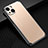 Apple iPhone 14用ケース 高級感 手触り良い アルミメタル 製の金属製 兼シリコン カバー JL2 アップル ゴールド