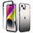 Apple iPhone 14用前面と背面 360度 フルカバー 極薄ソフトケース シリコンケース 耐衝撃 全面保護 バンパー 勾配色 透明 アップル ダークグレー