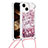 Apple iPhone 14用シリコンケース ソフトタッチラバー ブリンブリン カバー 携帯ストラップ S02 アップル 