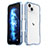 Apple iPhone 14 Plus用ケース 高級感 手触り良い アルミメタル 製の金属製 バンパー カバー LF2 アップル ネイビー