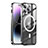Apple iPhone 14 Pro用ケース 高級感 手触り良い メタル兼プラスチック バンパー Mag-Safe 磁気 Magnetic LK1 アップル ブラック