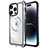 Apple iPhone 14 Pro用ケース 高級感 手触り良い メタル兼プラスチック バンパー Mag-Safe 磁気 Magnetic LF4 アップル シルバー