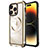 Apple iPhone 14 Pro用ケース 高級感 手触り良い メタル兼プラスチック バンパー Mag-Safe 磁気 Magnetic LF4 アップル ゴールド