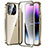Apple iPhone 14 Pro用ケース 高級感 手触り良い アルミメタル 製の金属製 360度 フルカバーバンパー 鏡面 カバー LO1 アップル 