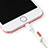 Apple iPhone 14 Pro用アンチ ダスト プラグ キャップ ストッパー Lightning USB J07 アップル レッド