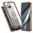 Apple iPhone 14 Pro Max用ケース 高級感 手触り良い アルミメタル 製の金属製 360度 フルカバーバンパー 鏡面 カバー Mag-Safe 磁気 Magnetic アップル ゴールド