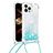 Apple iPhone 14 Pro Max用シリコンケース ソフトタッチラバー ブリンブリン カバー 携帯ストラップ S03 アップル ブルー