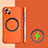 Apple iPhone 15用ハードケース プラスチック 質感もマット フレームレス カバー Mag-Safe 磁気 Magnetic アップル オレンジ