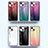 Apple iPhone 15用ハイブリットバンパーケース プラスチック 鏡面 虹 グラデーション 勾配色 カバー M01 アップル 