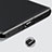 Apple iPhone 15 Pro用アンチ ダスト プラグ キャップ ストッパー USB-C Android Type-Cユニバーサル H08 アップル ブラック