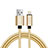 Apple iPhone 8 Plus用USBケーブル 充電ケーブル L07 アップル ゴールド