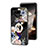 Asus ROG Phone 5s用ハイブリットバンパーケース プラスチック 鏡面 花 カバー S01 Asus ブラック