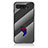 Asus ROG Phone 5s用ハイブリットバンパーケース プラスチック 鏡面 虹 グラデーション 勾配色 カバー LS2 Asus ブラック
