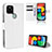 Google Pixel 5用手帳型 レザーケース スタンド カバー BY1 グーグル ホワイト