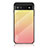 Google Pixel 6a 5G用ハイブリットバンパーケース プラスチック 鏡面 虹 グラデーション 勾配色 カバー LS1 グーグル イエロー