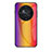 Huawei Honor Magic6 Lite 5G用ハイブリットバンパーケース プラスチック 鏡面 虹 グラデーション 勾配色 カバー LS2 ファーウェイ オレンジ
