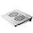 Huawei Honor MagicBook 14用ノートブックホルダー クーラー 冷却パッド ファン ラップトップスタンド 9インチ〜16インチ M05 ファーウェイ シルバー