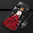 Huawei Honor X10 Max 5G用シリコンケース ソフトタッチラバー バタフライ ドレスガール ドレス少女 カバー ファーウェイ レッド・ブラック