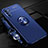 Huawei Mate 40 Lite 5G用極薄ソフトケース シリコンケース 耐衝撃 全面保護 アンド指輪 マグネット式 バンパー A01 ファーウェイ ネイビー