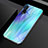 Huawei Nova 6用ハイブリットバンパーケース プラスチック 鏡面 虹 グラデーション 勾配色 カバー H01 ファーウェイ シアン
