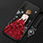 Huawei Nova 6用シリコンケース ソフトタッチラバー バタフライ ドレスガール ドレス少女 カバー ファーウェイ レッド・ブラック