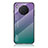 Huawei Nova 8i用ハイブリットバンパーケース プラスチック 鏡面 虹 グラデーション 勾配色 カバー LS1 ファーウェイ マルチカラー