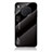 Huawei Nova 8i用ハイブリットバンパーケース プラスチック 鏡面 虹 グラデーション 勾配色 カバー LS1 ファーウェイ ブラック