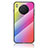 Huawei Nova 8i用ハイブリットバンパーケース プラスチック 鏡面 虹 グラデーション 勾配色 カバー LS2 ファーウェイ ピンク