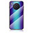 Huawei Nova 8i用ハイブリットバンパーケース プラスチック 鏡面 虹 グラデーション 勾配色 カバー LS2 ファーウェイ ネイビー