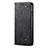 Huawei Nova Lite 3 Plus用手帳型 布 スタンド L01 ファーウェイ ブラック