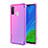 Huawei Nova Lite 3 Plus用極薄ソフトケース グラデーション 勾配色 クリア透明 H01 ファーウェイ ピンク