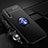 Huawei P smart S用極薄ソフトケース シリコンケース 耐衝撃 全面保護 アンド指輪 マグネット式 バンパー ファーウェイ ネイビー・ブラック