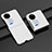 Huawei P60 Pocket用ハードケース プラスチック 質感もマット 前面と背面 360度 フルカバー BH2 ファーウェイ ホワイト